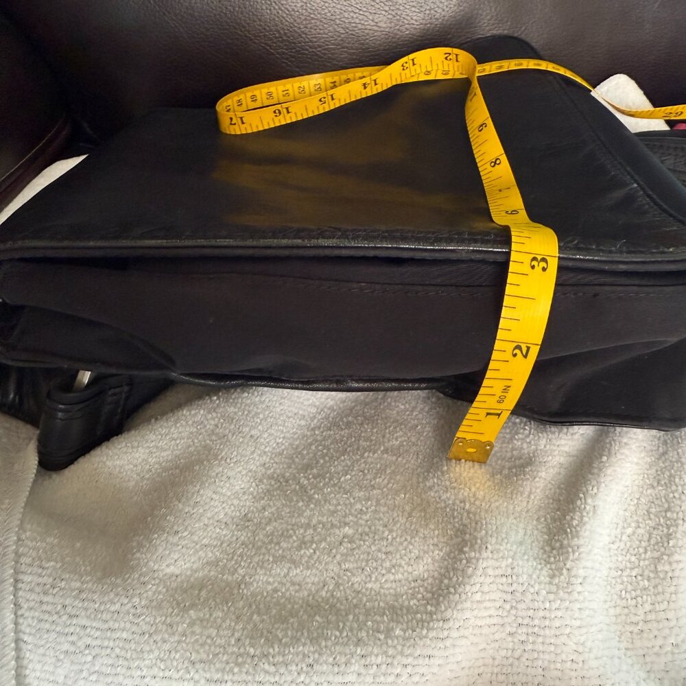 Frye Small Black Leather Backpack With Silver Har… - image 5